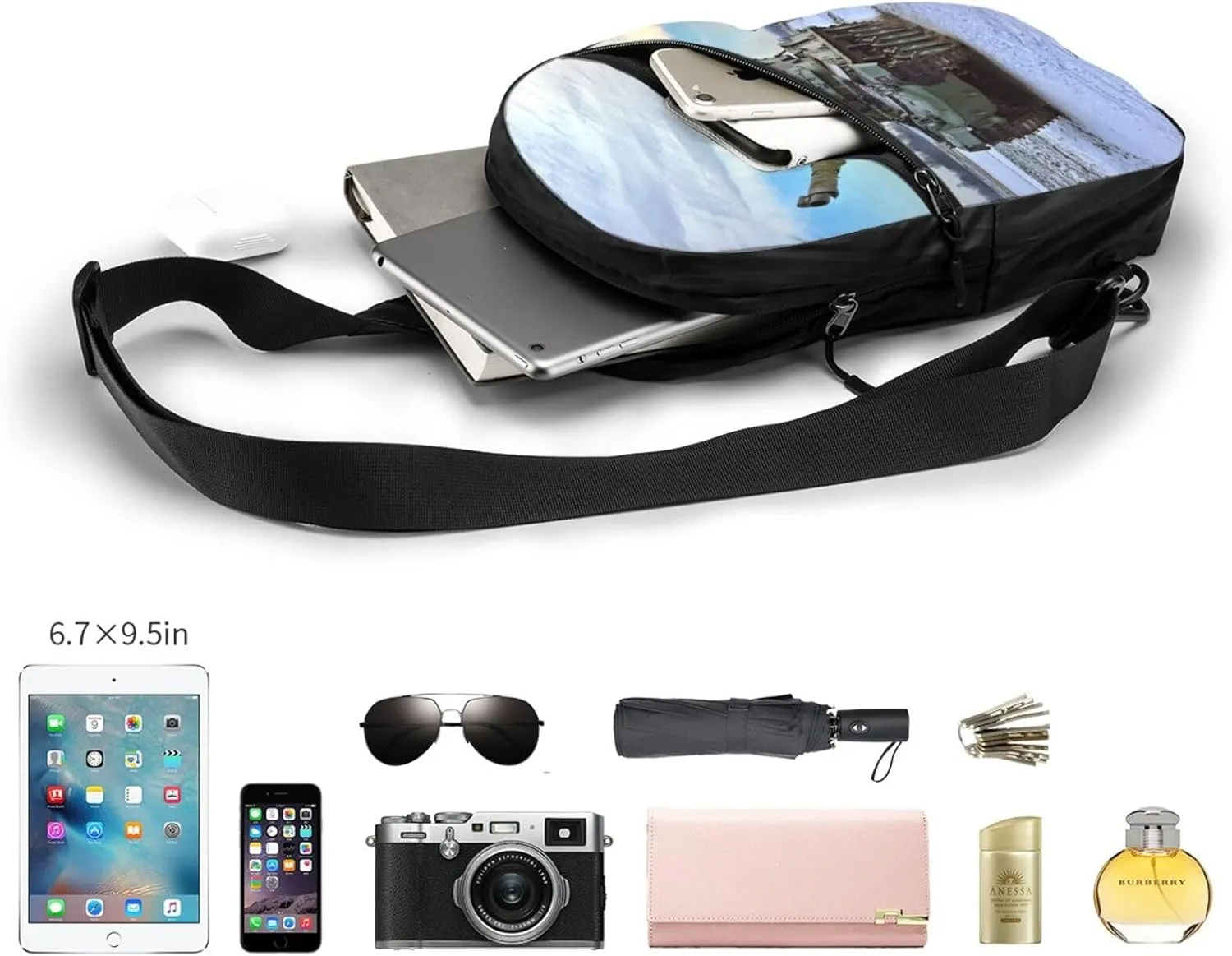 Tank Sling Bag for Men Women, Small Crossbody Sling Backpack Shoulder Chest Bag, Anti Theft Travel Hiking Sports