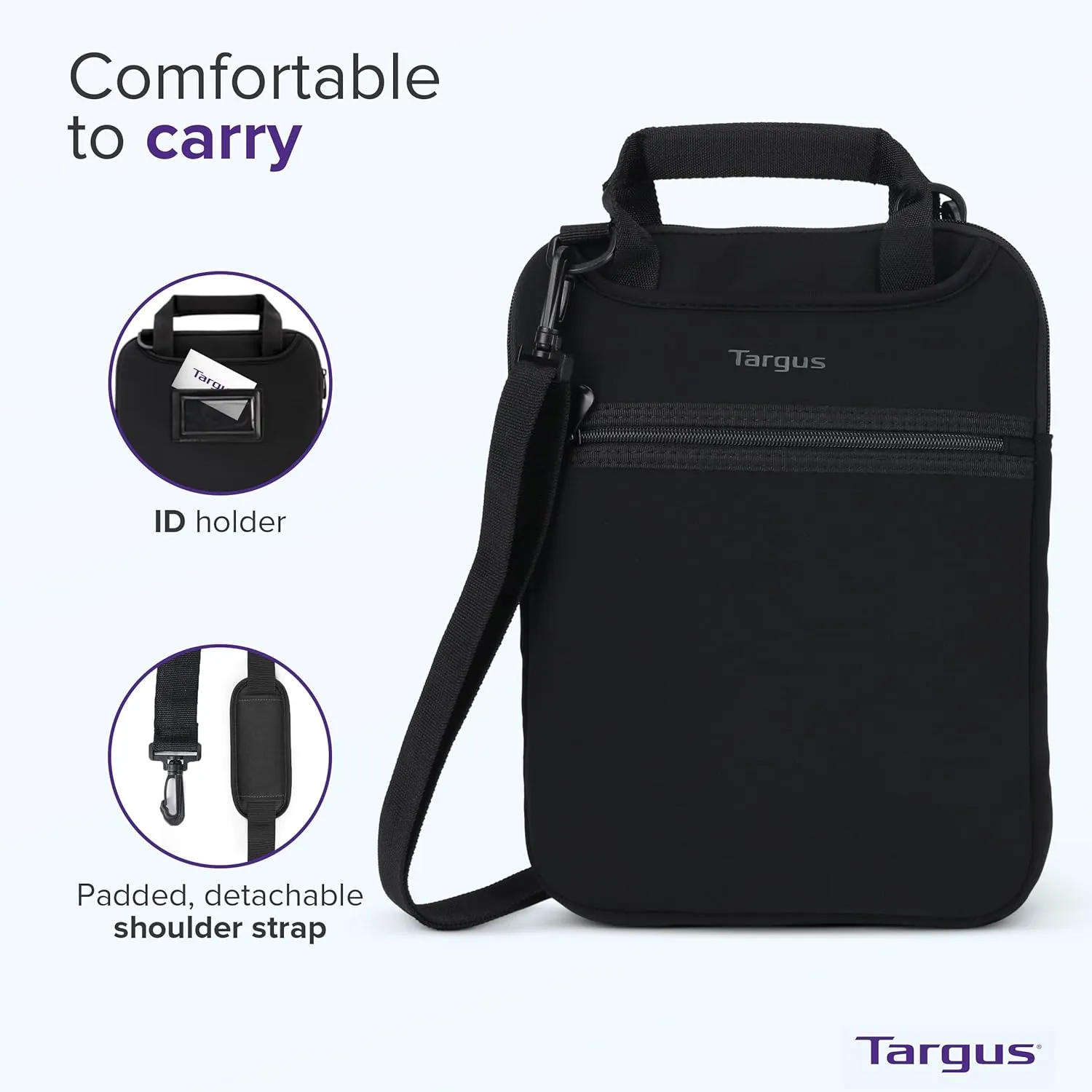 Targus 12” Vertical Slipcase with Hideaway Handles - TSS912