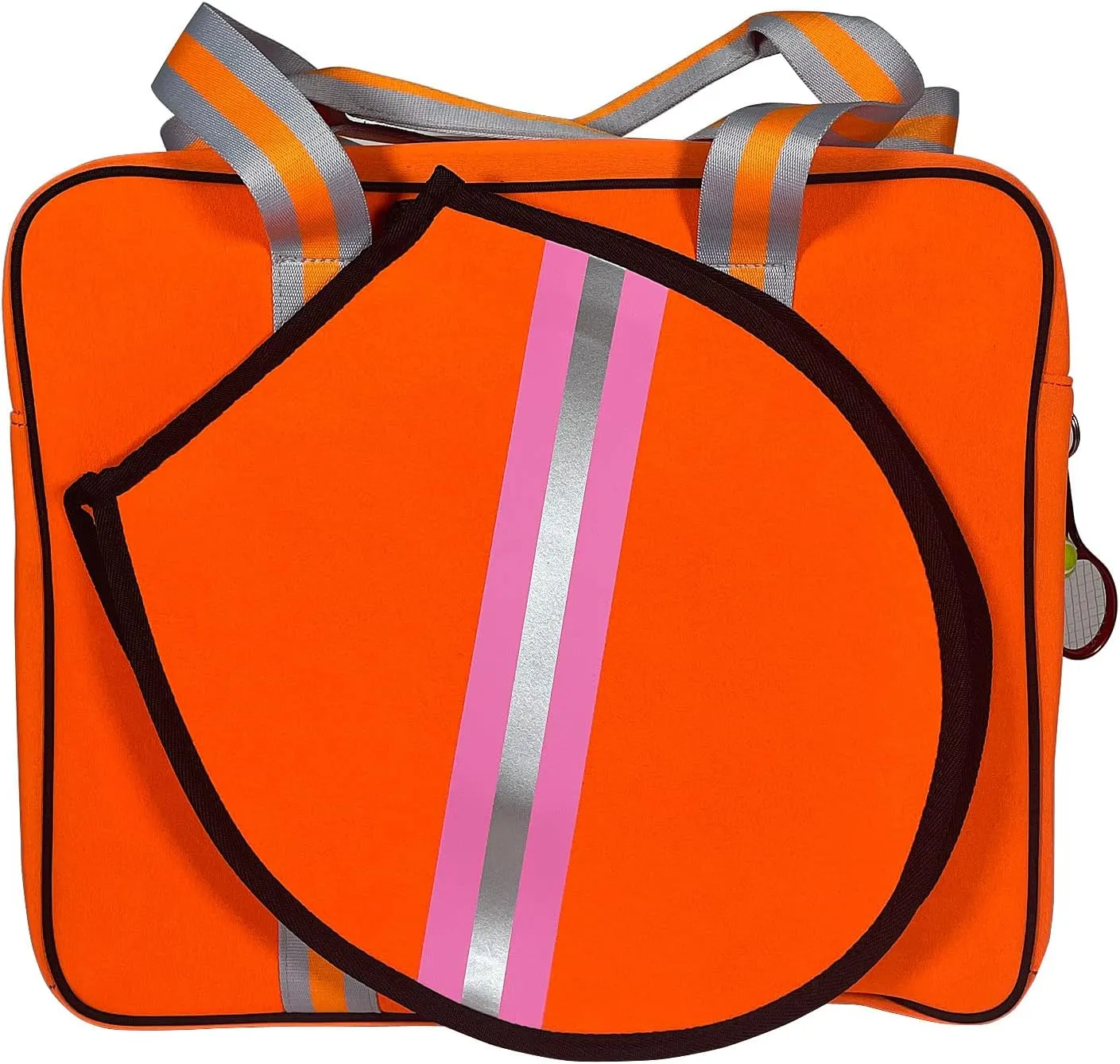 Tennis Sports Bag For Men&Women,Waterproof Neoprene Beach Bag,Soft High Capacity Shoulder Bag,Fashion Messenger Bag With Tennis Pendant