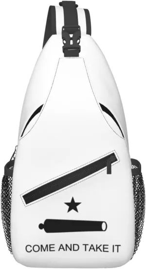 Texas Flag Come and Take It Crossbody Bags For Women Men Chest Backpack Gym Shoulder Bag Travel Outdoor Sports Casual Crossbody Bags