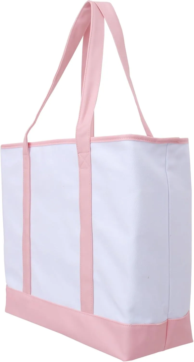 Threadart Extra Large Canvas Tote Bag - 22"x16"x6" - 14 oz Canvas - Shopping, Beach, Getaways, Gifts