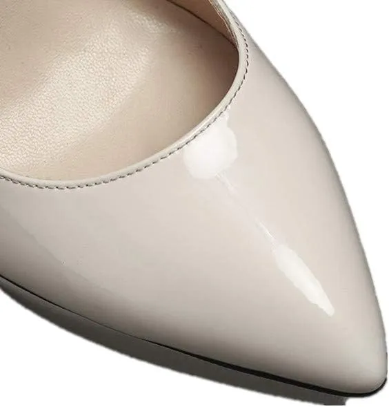 TinaCus Women's Patent Leather Pointed Toe Handmade Platform Stiletto Heels Trendy Pumps Shoes with Buckle Belt
