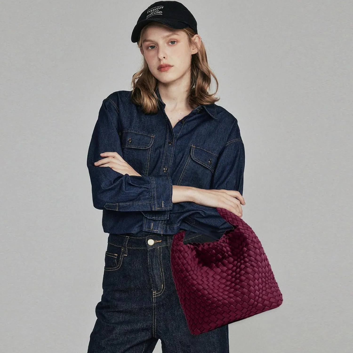 Tote for Women, Ladies Crossbody Handbag, Trendy Shoulder and Bucket Bag, Top-handle Tote Hobo Satchel with Purse
