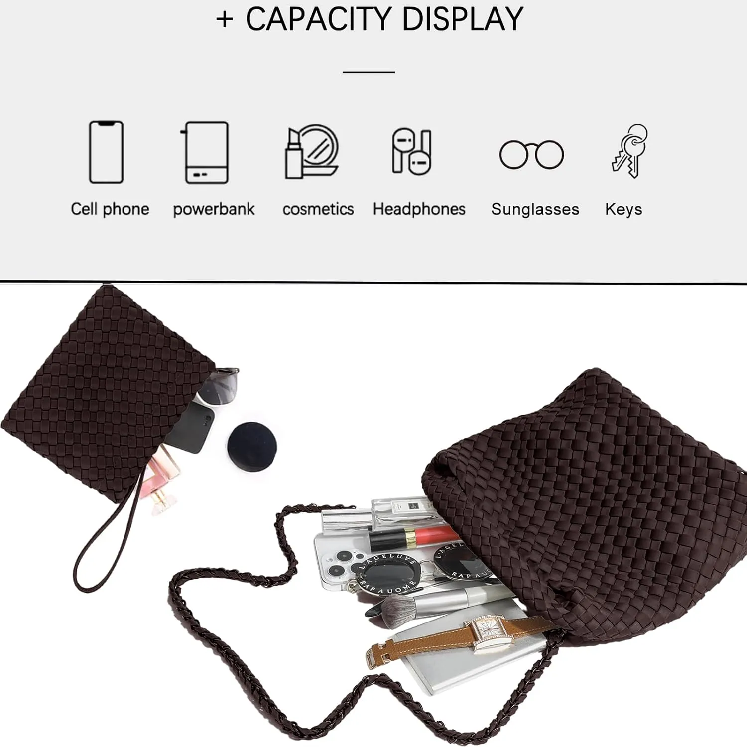 Tote for Women, Ladies Crossbody Handbag, Trendy Shoulder and Bucket Bag, Top-handle Tote Hobo Satchel with Purse