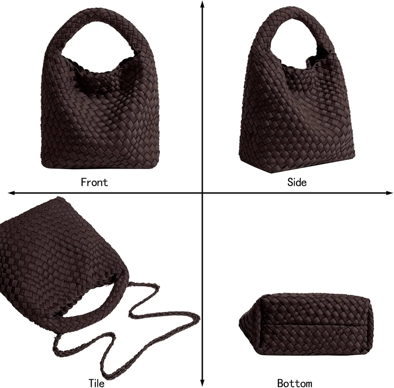 Tote for Women, Ladies Crossbody Handbag, Trendy Shoulder and Bucket Bag, Top-handle Tote Hobo Satchel with Purse