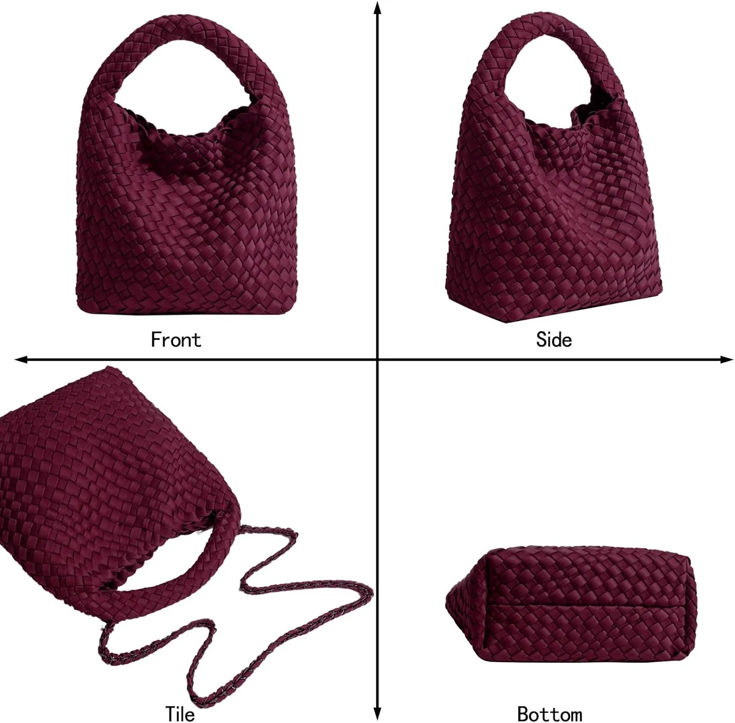 Tote for Women, Ladies Crossbody Handbag, Trendy Shoulder and Bucket Bag, Top-handle Tote Hobo Satchel with Purse