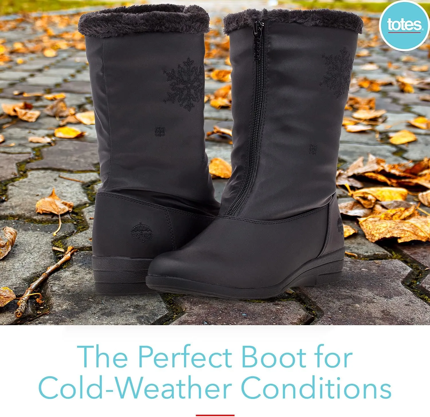 totes Women's Nicole Insulated Waterproof Snow Winter Boots with Zipper