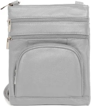 TOVOSO Crossbody Bag for Women, Genuine Leather Multi-Pocket Purse with Adjustable Strap, RFID Protection, Built-In Wallet