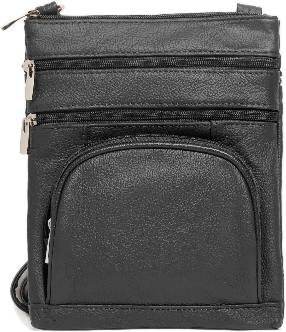 TOVOSO Crossbody Bag for Women, Genuine Leather Multi-Pocket Purse with Adjustable Strap, RFID Protection, Built-In Wallet