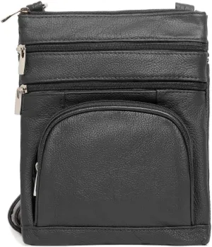TOVOSO Crossbody Bag for Women, Genuine Leather Multi-Pocket Purse with Adjustable Strap, RFID Protection, Built-In Wallet