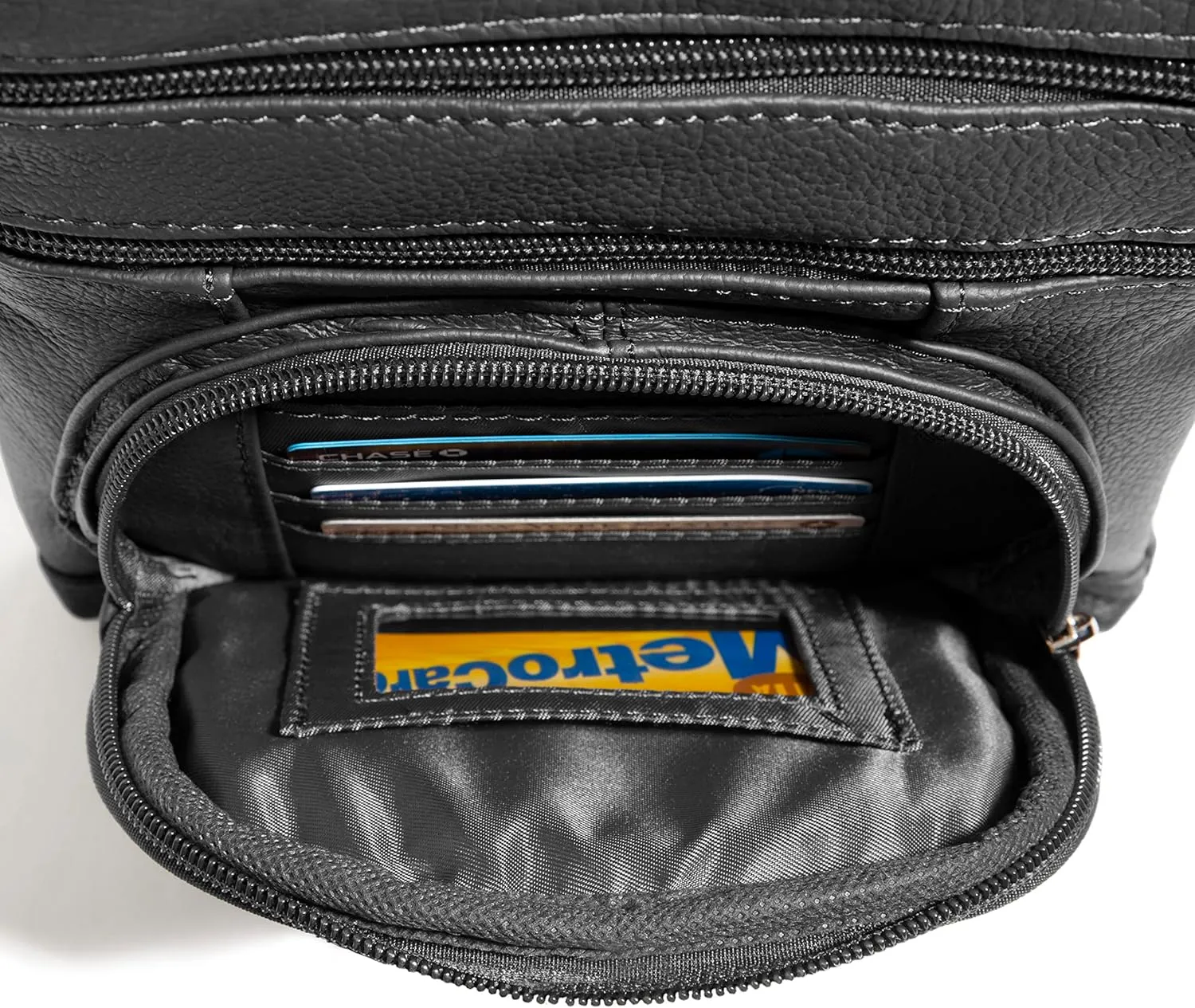 TOVOSO Crossbody Bag for Women, Genuine Leather Multi-Pocket Purse with Adjustable Strap, RFID Protection, Built-In Wallet