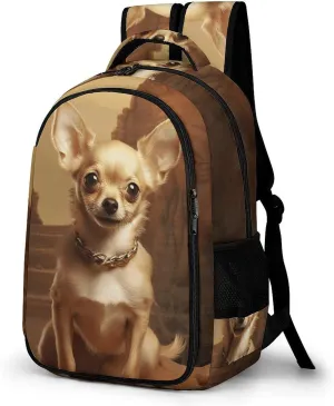 Travel Laptop Backpack Chihuahua on The Hillside Computer Backpacks Heavy Duty Backpack Carry on Backpack Large Capacity Water Resistant Computer Bag