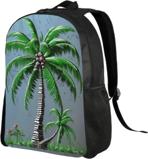 Travel Laptop Backpack Lightweight Computer Bag Coconut Tree Casual Daypack Nurse Bag Business Work Bag