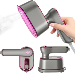 Travel Steamer Iron for Clothes - Portable Mini Ironing Machine, Small Size for College Dorm Home Essentials (Light Grey)