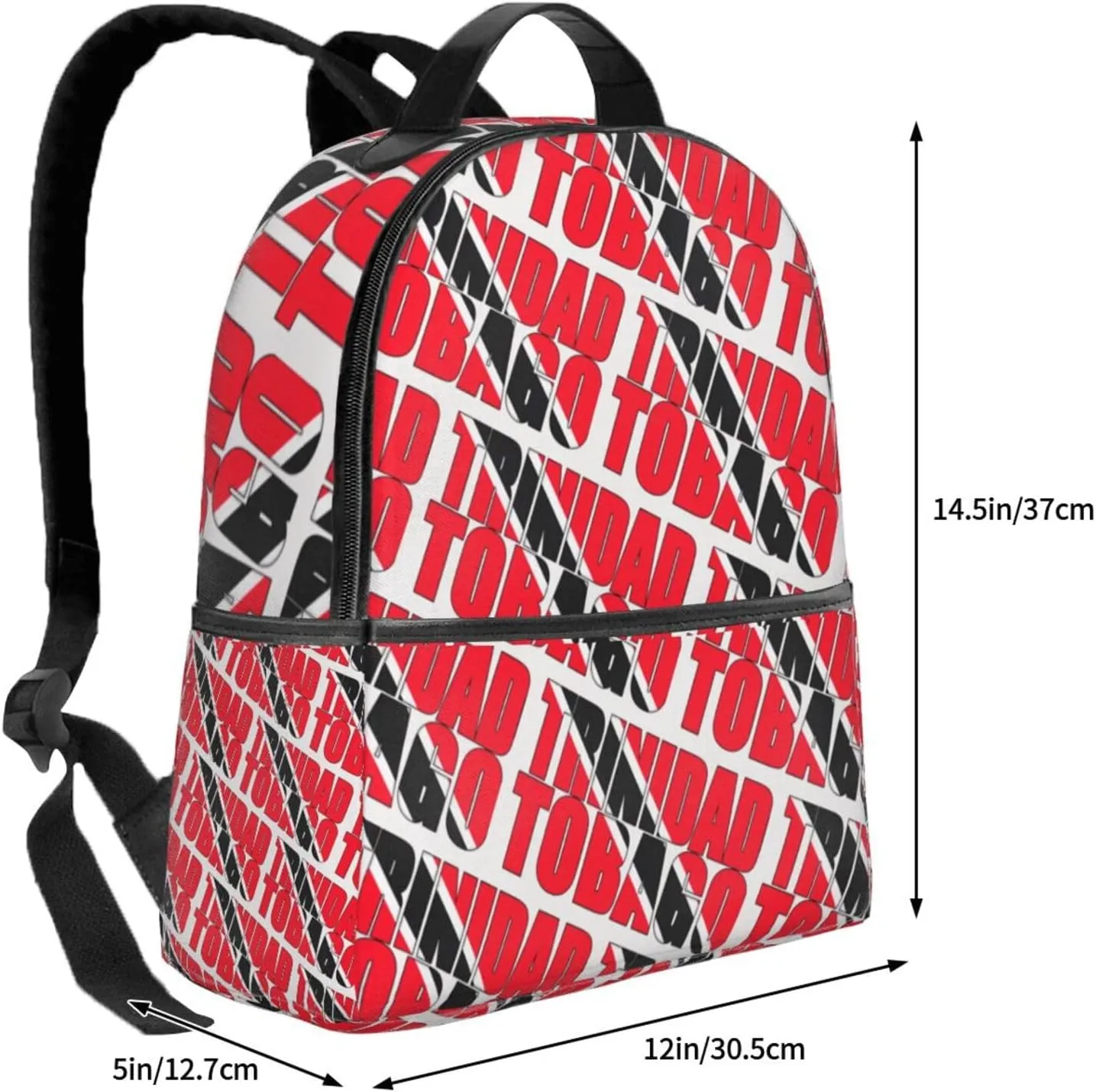 Trinidad and Tobago Flag Casual Backpacks Laptop Backpack Carry-on Daypack Sports Travel Rucksack Lightweight Working Bag for Outdoor Hiking Cycling Walking