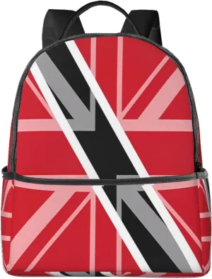 Trinidad and Tobago UK Flag Casual Backpacks Laptop Backpack Carry-on Daypack Sports Travel Rucksack Lightweight Working Bag for Outdoor Hiking Cycling Walking