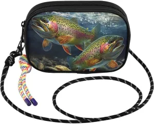 Trouts Underwater Small Crossbody Bags for Women Cell Phone Purses Women's Shoulder Handbag Wallet Purse