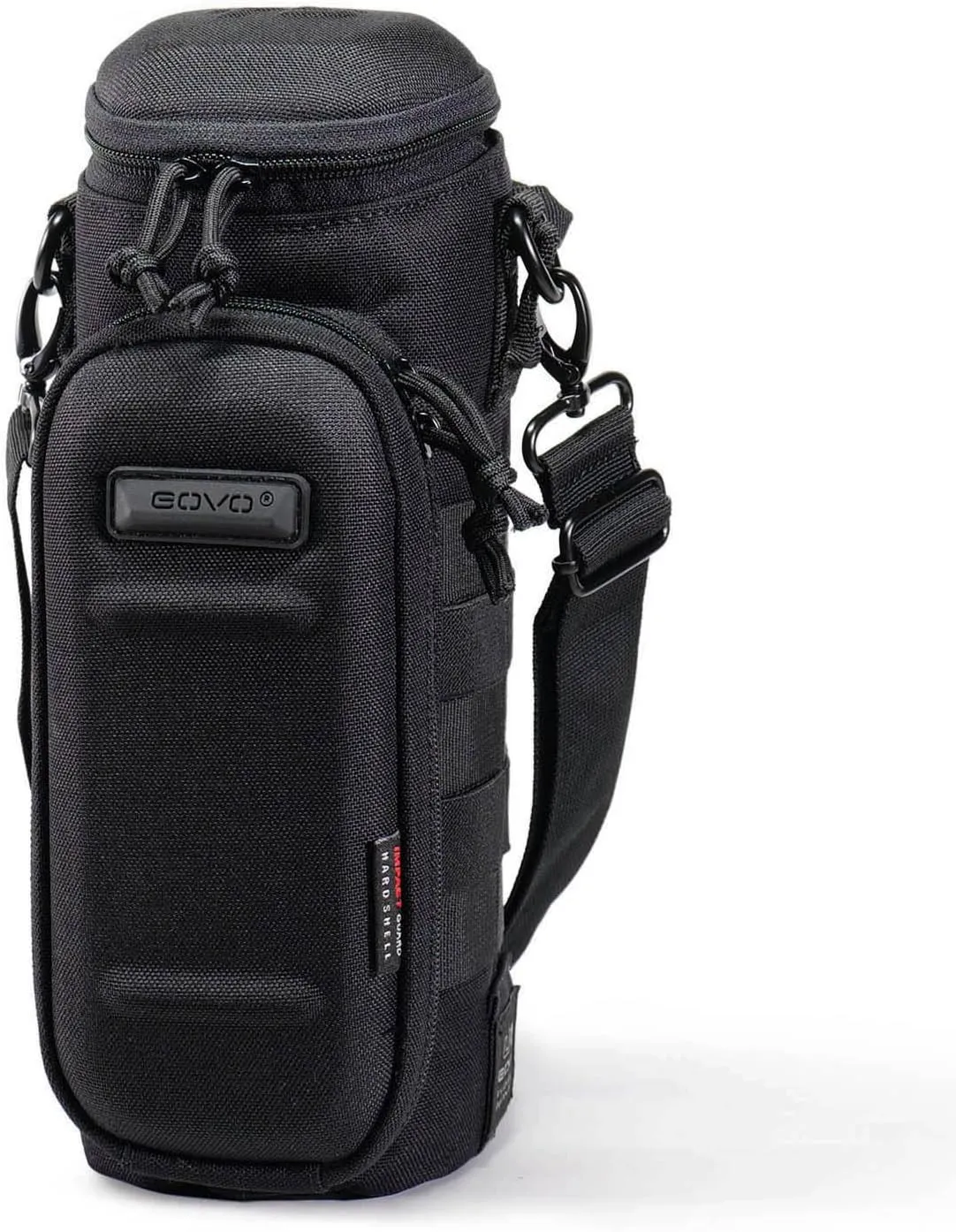 U1 Water Bottle Pouch with Zippered Hardshell Cap, Fits Up to 40oz Bottle, Molle System, Heavy Duty, Made With 100% Nylon