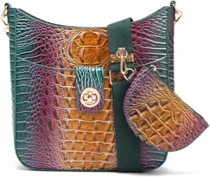UBALDI Women Purse Satchel Bag Long Crossbody Classy Tote Bag Shoulder Purse Vegan Leather Ladies Handbags Embossed Pattern