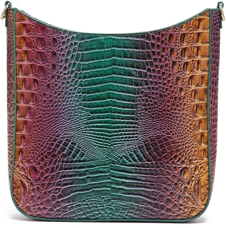 UBALDI Women Purse Satchel Bag Long Crossbody Classy Tote Bag Shoulder Purse Vegan Leather Ladies Handbags Embossed Pattern