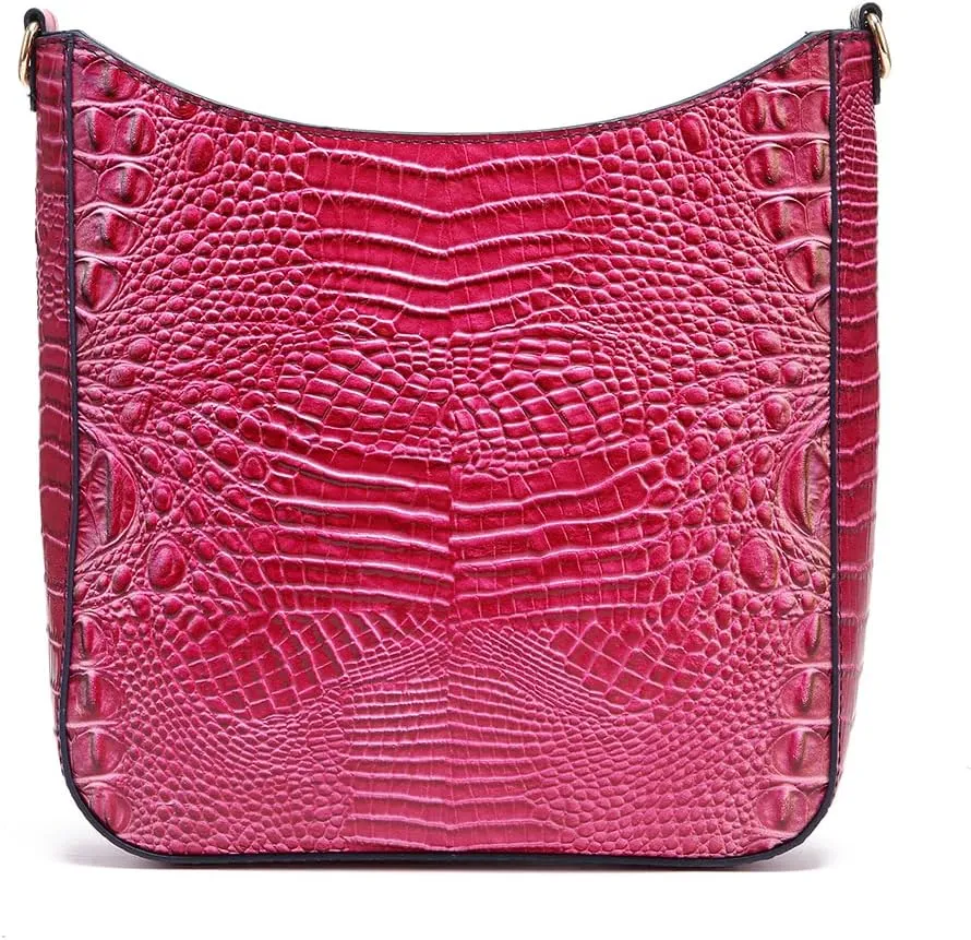 UBALDI Women Purse Satchel Bag Long Crossbody Classy Tote Bag Shoulder Purse Vegan Leather Ladies Handbags Embossed Pattern