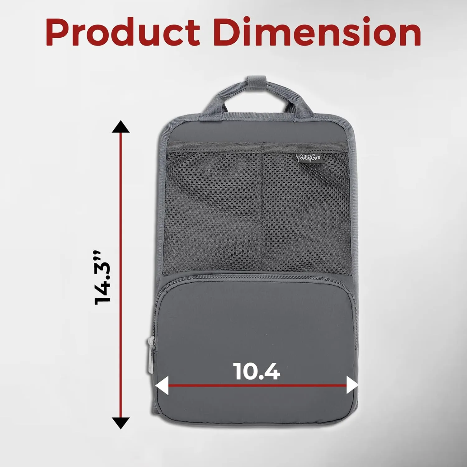 Unisex Foldable Vertical Backpack Organizer Insert for Tote Bag, Carry On, Picnic, Camping - 10 Pockets & Handle