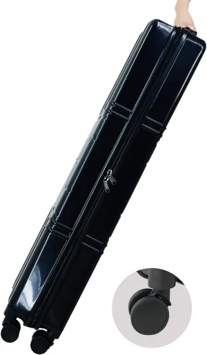 Upgraded 39" Hard Travel Case with 4 Spinner Wheels and Handles Banner Case for Roll Up Banner Stand or Backdrop Booth Frame Travel Bag Interior Dimensions: 39"L x 10" W x 8"H