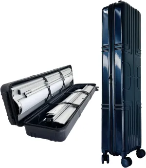 Upgraded 39" Hard Travel Case with 4 Spinner Wheels and Handles for Roll Up Banner Stand or Backdrop Booth Frame - Interior Dimensions: 39"L x 10" W x 8"