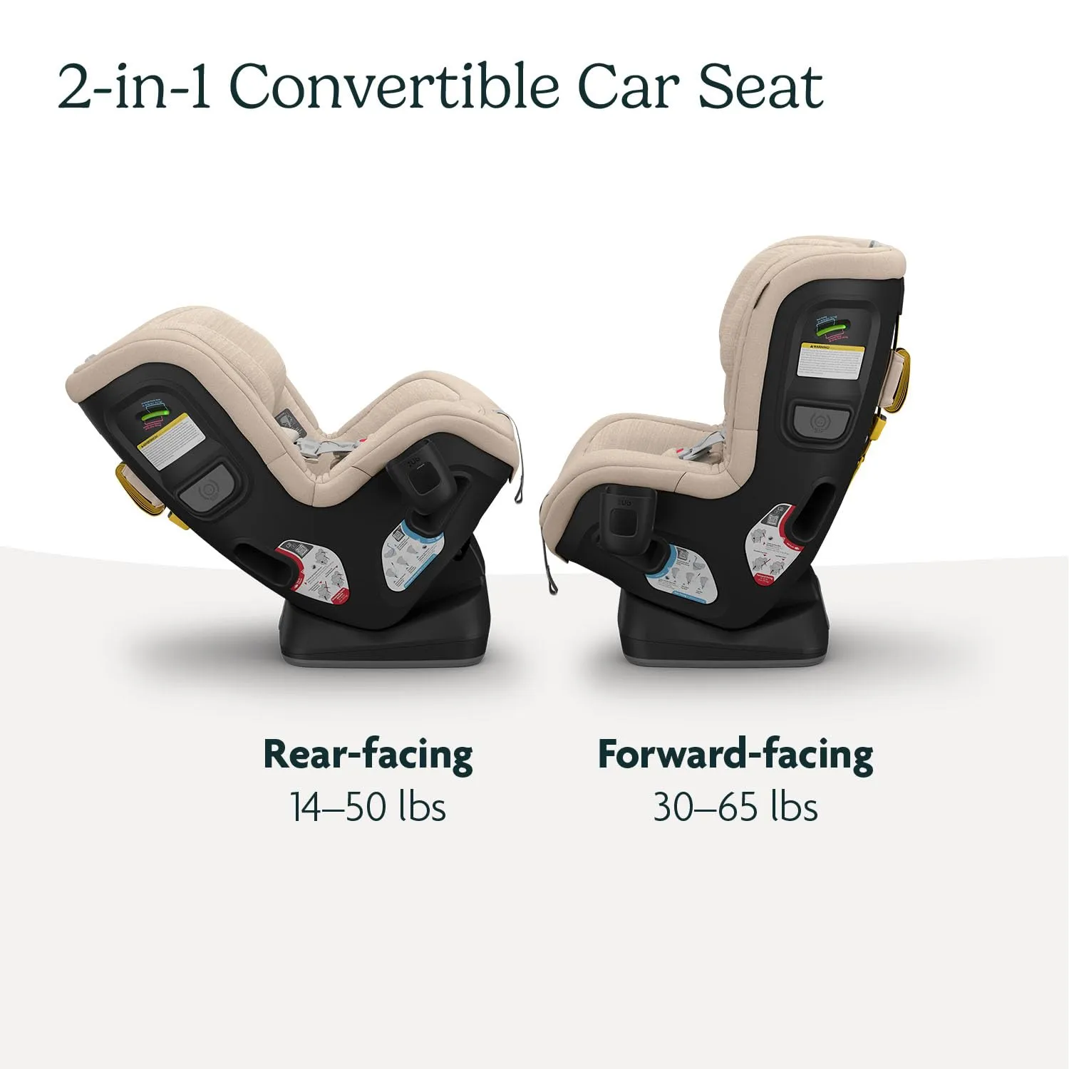 UPPAbaby Rove Convertible Car Seat - 2-in-1 Rear   Forward Facing - Quick   Secure 3-Step Install - Intuitive Safety Technology   Comfort Features - Cup Holder Included - Kavneer (Almond Mélange)