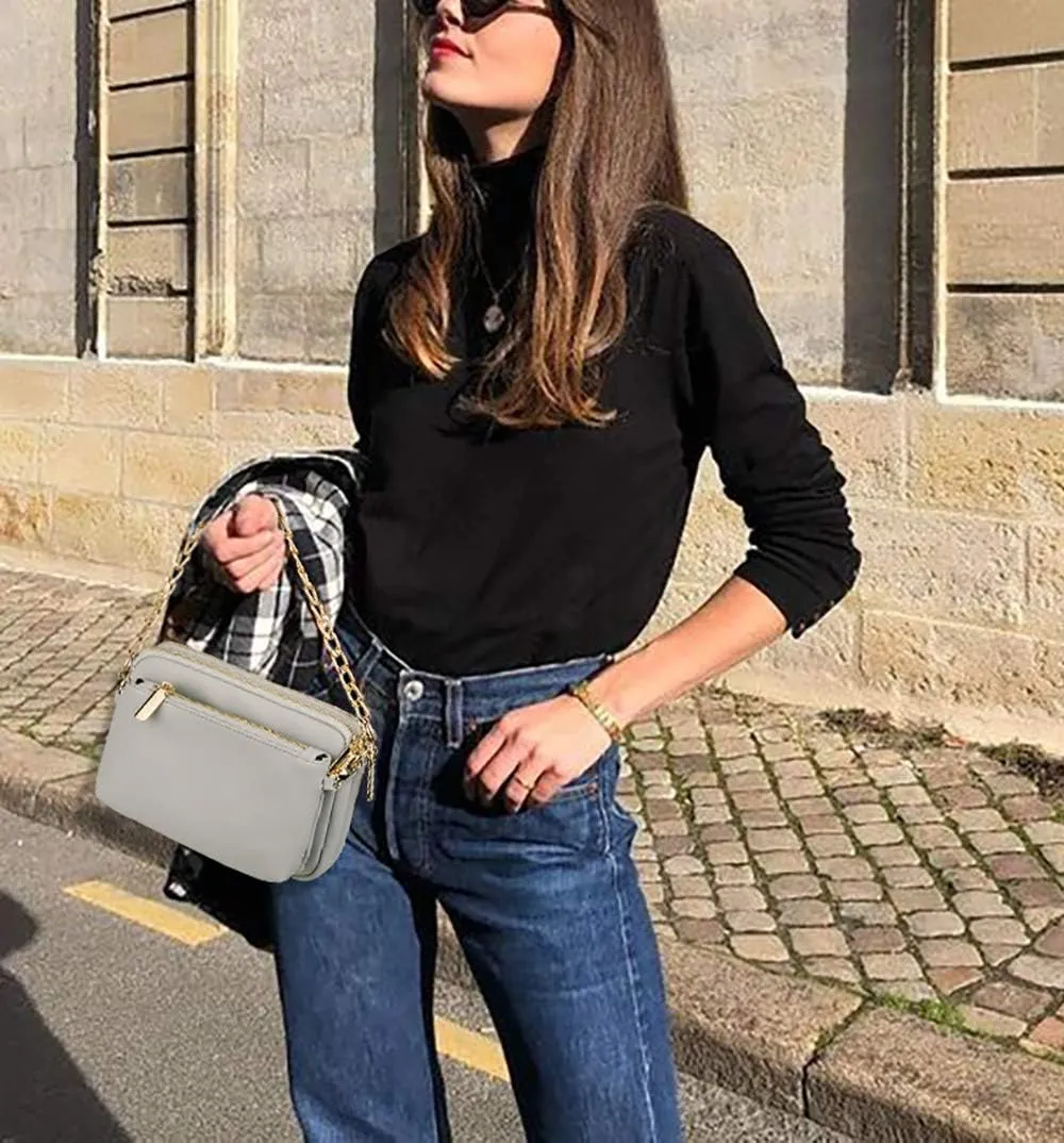 UTO Small Crossbody Bags for Women 3 in 1 Trendy Belt Purse Fashion Designer Mini Cute Sling Fanny Chest Pack