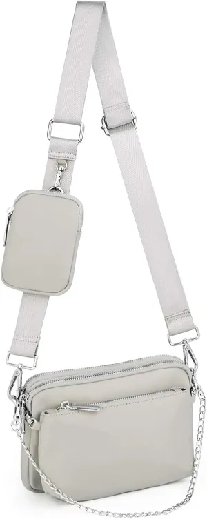 UTO Small Crossbody Bags for Women 3 in 1 Trendy Belt Purse Fashion Designer Mini Cute Sling Fanny Chest Pack