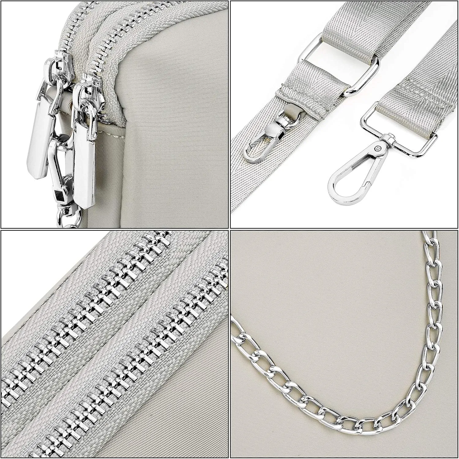 UTO Small Crossbody Bags for Women 3 in 1 Trendy Belt Purse Fashion Designer Mini Cute Sling Fanny Chest Pack