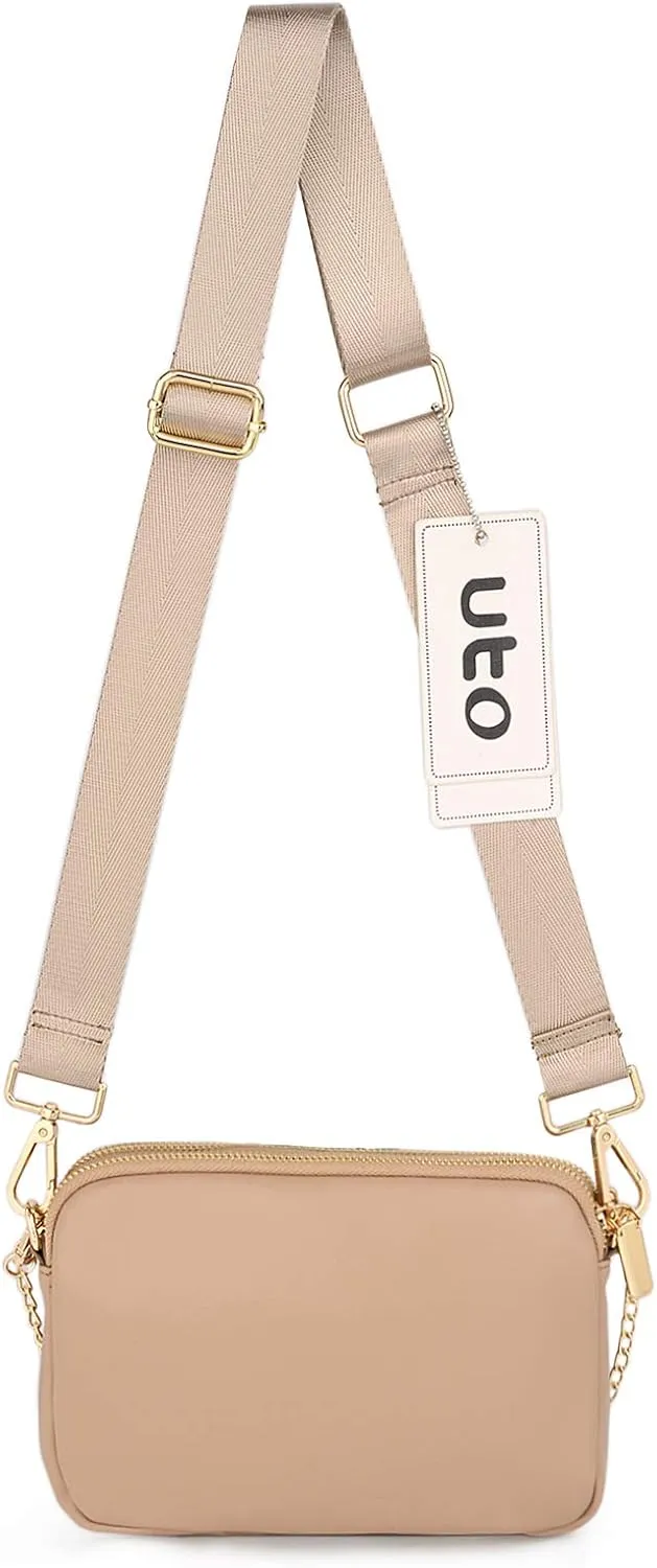 UTO Small Crossbody Bags for Women 3 in 1 Trendy Belt Purse Fashion Designer Mini Cute Sling Fanny Chest Pack