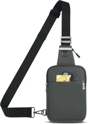 VADOO Sling Bag, Small Crossbody Bag with RFID Blocking for Women and Men, Lightweight Chest Phone Mini Bag for Travel Casual