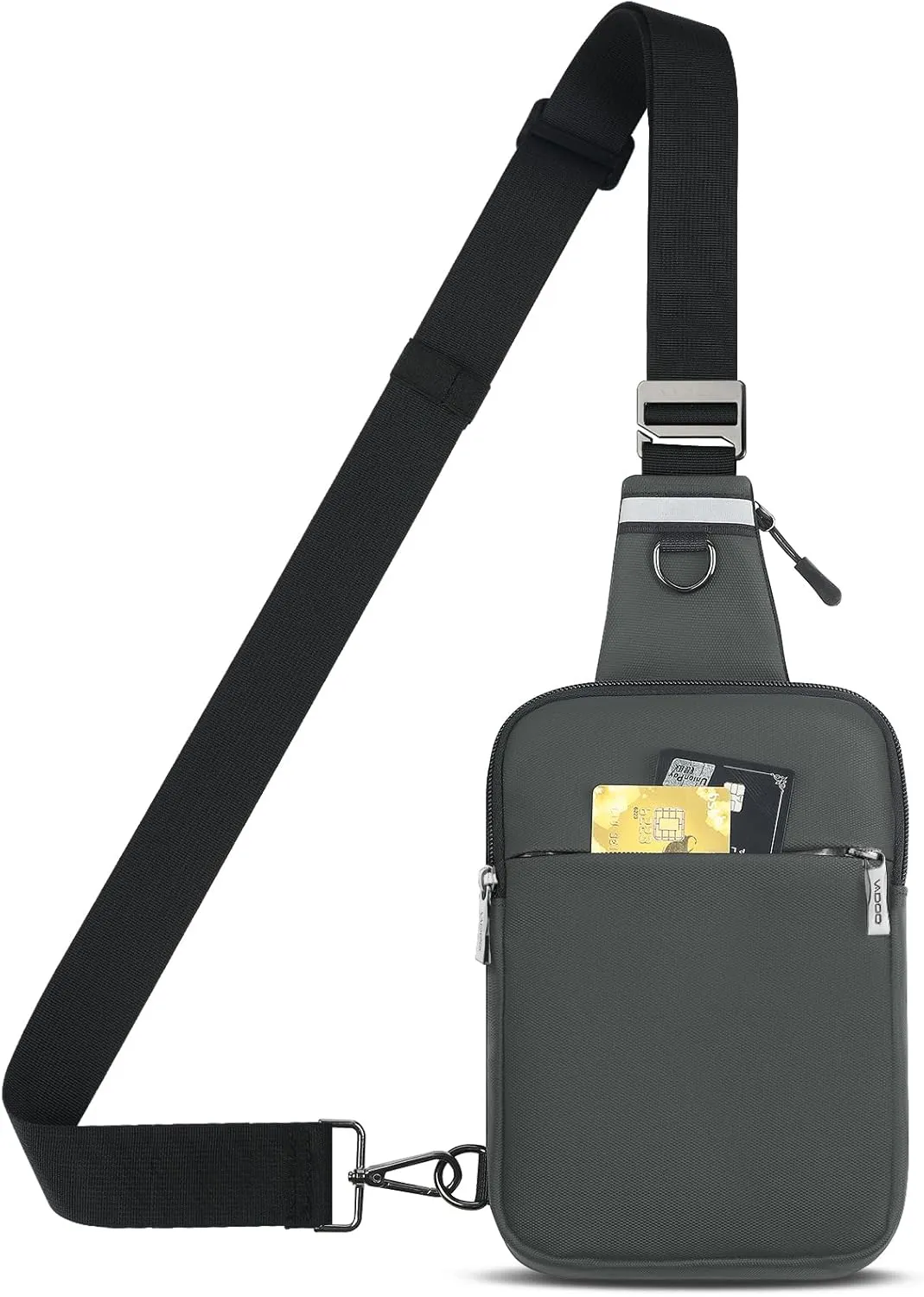VADOO Sling Bag, Small Crossbody Bag with RFID Blocking for Women and Men, Lightweight Chest Phone Mini Bag for Travel Casual