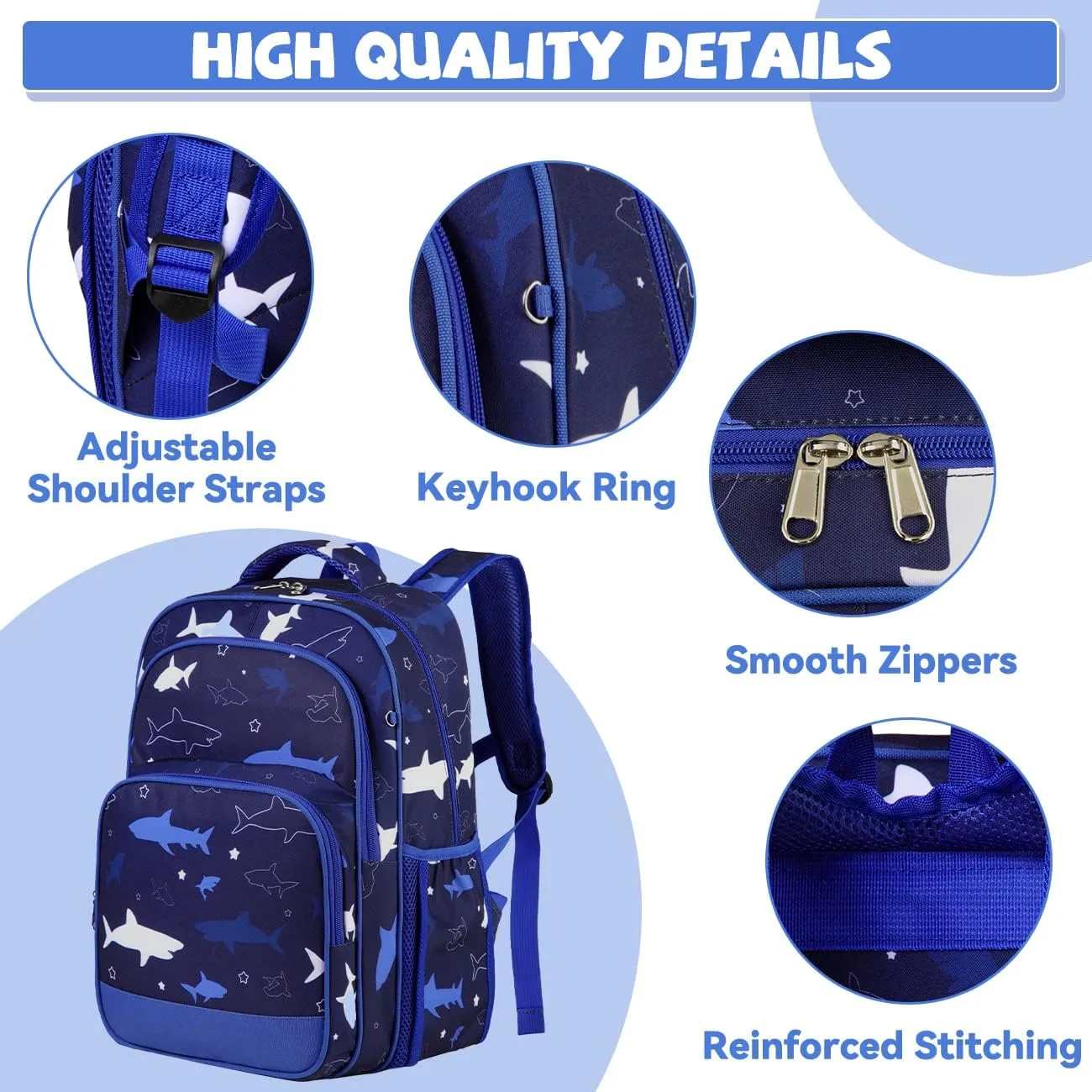 VASCHY Kids backpacks, 16in Water Resistant Boys Girls Backpack for Preschool/Primary/Elementary School Bookbag