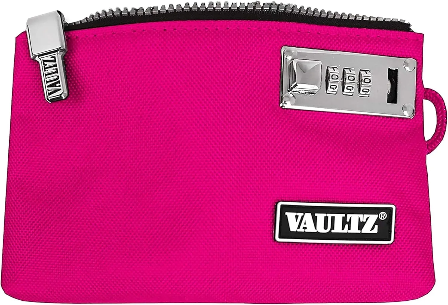 Vaultz Money Bag with Lock - 5 x 8 Inches, Men & Women's Locking Accessories Pouch for Cash, Bank Deposits, Wallet, Medicine, Phone and Credit Cards - Pink