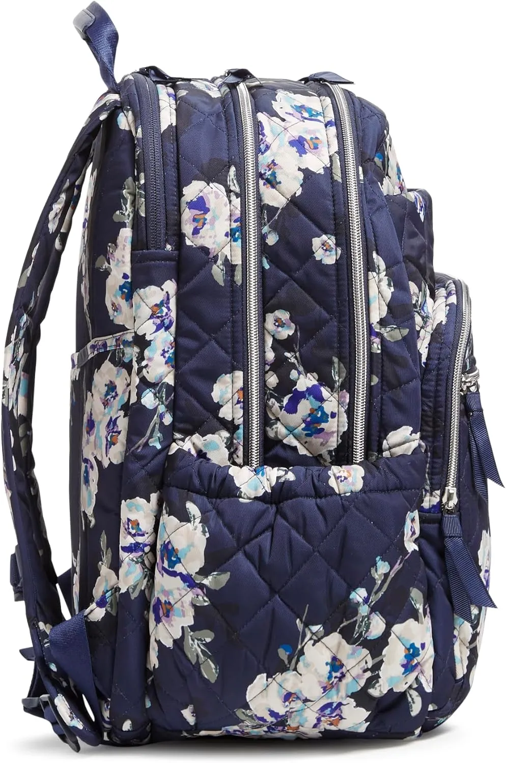 Vera Bradley Women's, Performance Twill Xl Campus Backpack, Blooms and Branches Navy, One Size