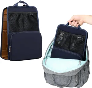 Vertical Backpack Organizer Insert for Tote Bag, Carry On, Picnic, Camping – Foldable Insulated Waterproof Pouch Divider with Pockets & Handles, Travel Accessories for Women & Men