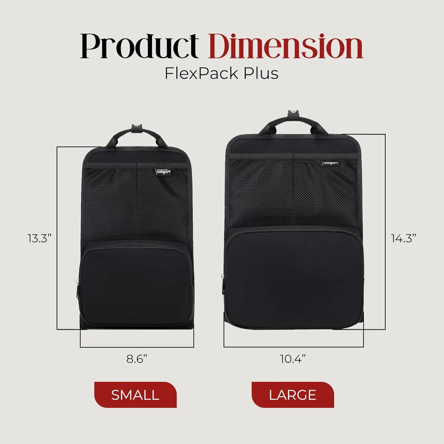 Vertical Backpack Organizer Insert for Tote Bag, Carry On, Picnic, Camping – Foldable Insulated Waterproof Pouch Divider with Pockets & Handles, Travel Accessories for Women & Men