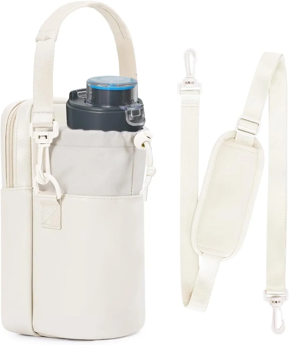 Wandering Nature Water Bottle Holder with Strap 32oz Insulated Water Bottle Carrier Sling Bag with Phone Pocket Water Bottle Pouch for Hiking Walking(Patent Pending)…