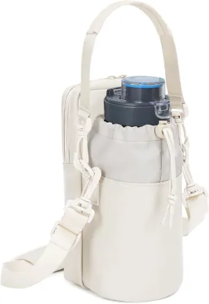 Wandering Nature Water Bottle Holder with Strap 32oz Insulated Water Bottle Carrier Sling Bag with Phone Pocket Water Bottle Pouch for Hiking Walking(Patent Pending)…