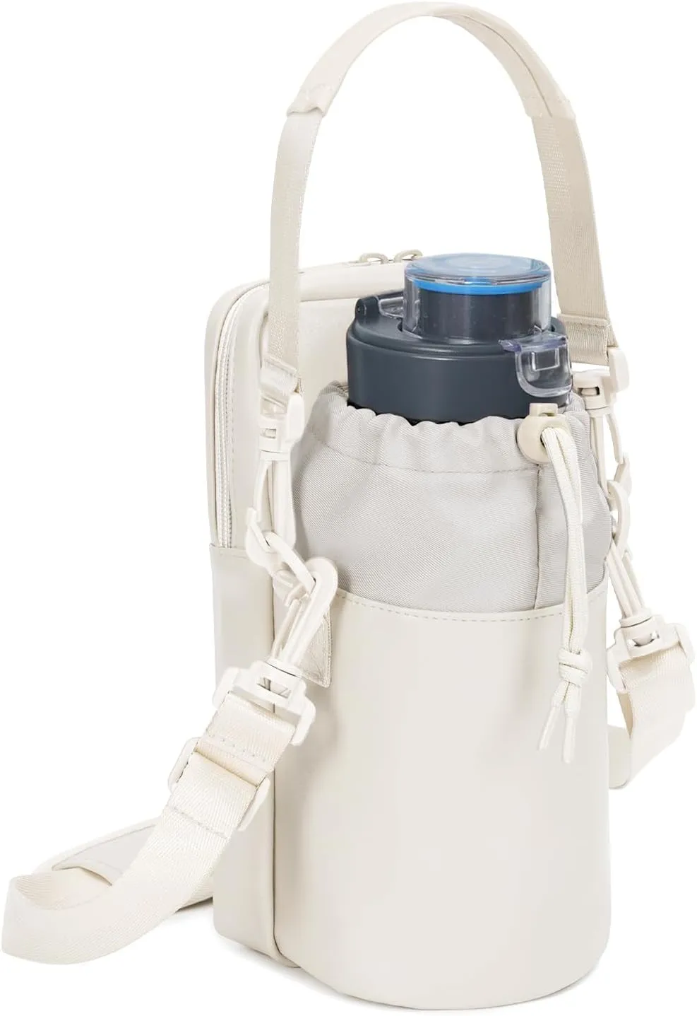 Wandering Nature Water Bottle Holder with Strap 32oz Insulated Water Bottle Carrier Sling Bag with Phone Pocket Water Bottle Pouch for Hiking Walking(Patent Pending)…