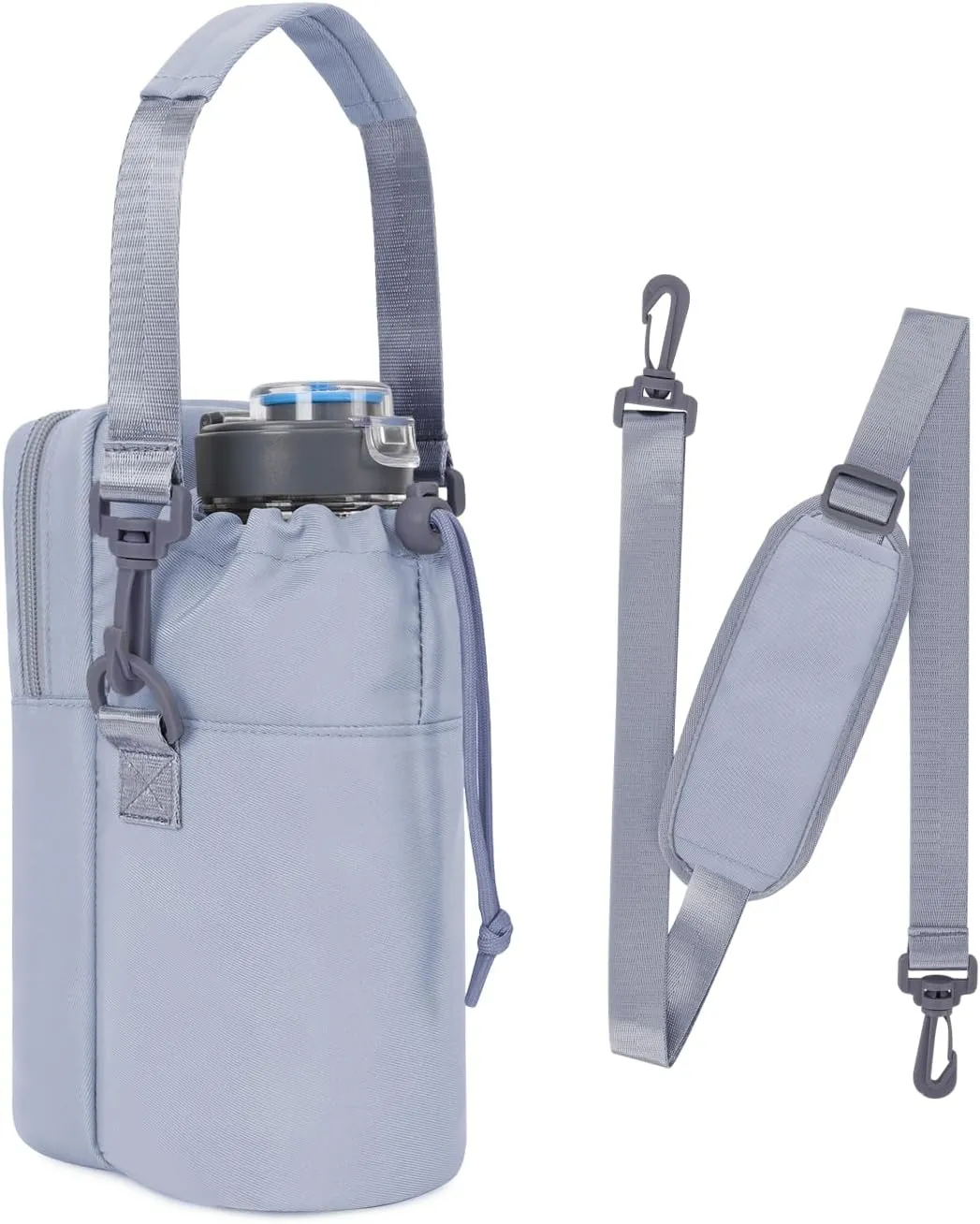 Wandering Nature Water Bottle Holder with Strap 32oz Insulated Water Bottle Carrier Sling Bag with Phone Pocket Water Bottle Pouch for Hiking Walking(Patent Pending)…