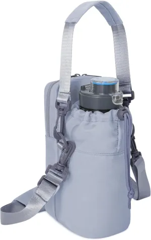 Wandering Nature Water Bottle Holder with Strap 32oz Insulated Water Bottle Carrier Sling Bag with Phone Pocket Water Bottle Pouch for Hiking Walking(Patent Pending)…