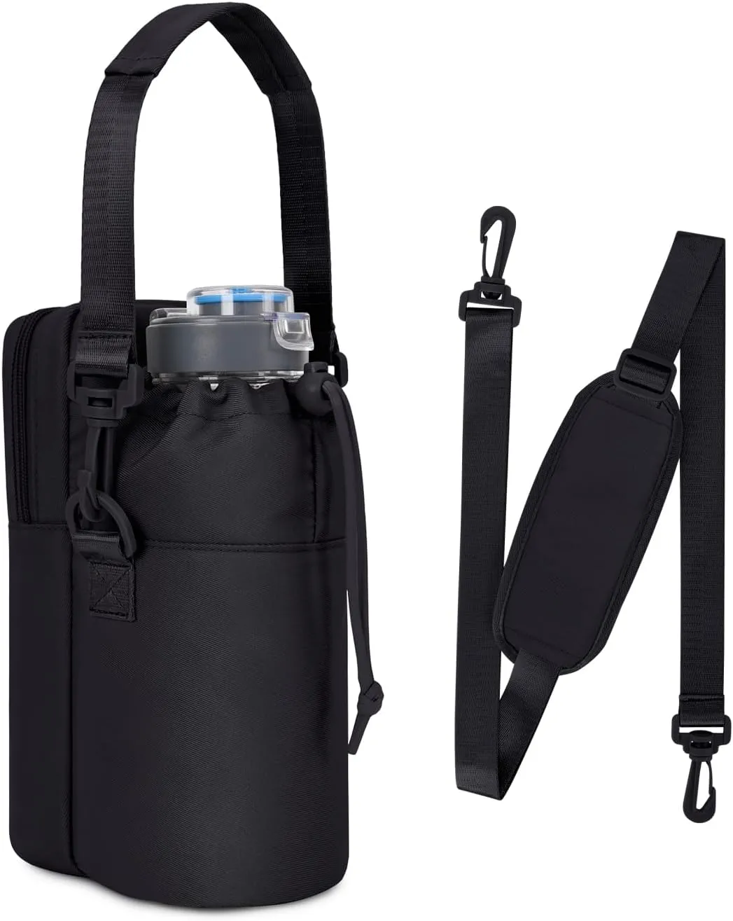 Wandering Nature Water Bottle Holder with Strap 32oz Insulated Water Bottle Carrier Sling Bag with Phone Pocket Water Bottle Pouch for Hiking Walking(Patent Pending)…
