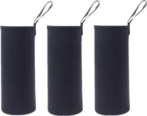Water Bottle Carrier Bag 25oz, water bottle holder, Water Bottle Sleeve, Neoprene Portable Insulated Water bottle Sling Holder Bag 750ml for Men Women Hiking,Black (25 oz-3pack)