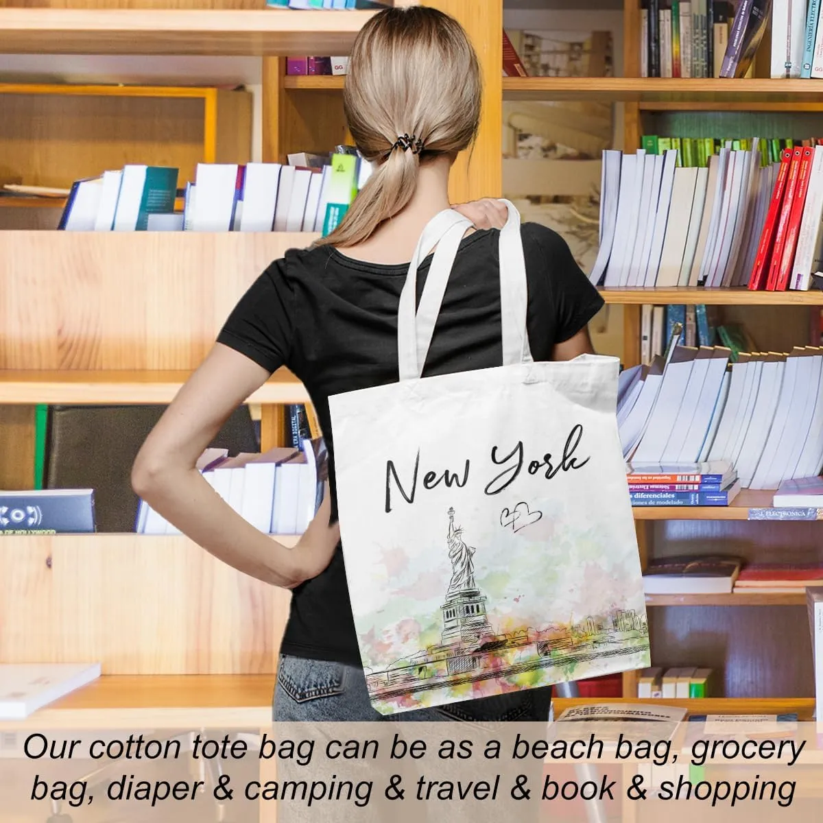 Watercolor New York Paris Chicago Nashville Italy California Lover Gifts Tote Bag Beach Bag Travel Souvenir Gift