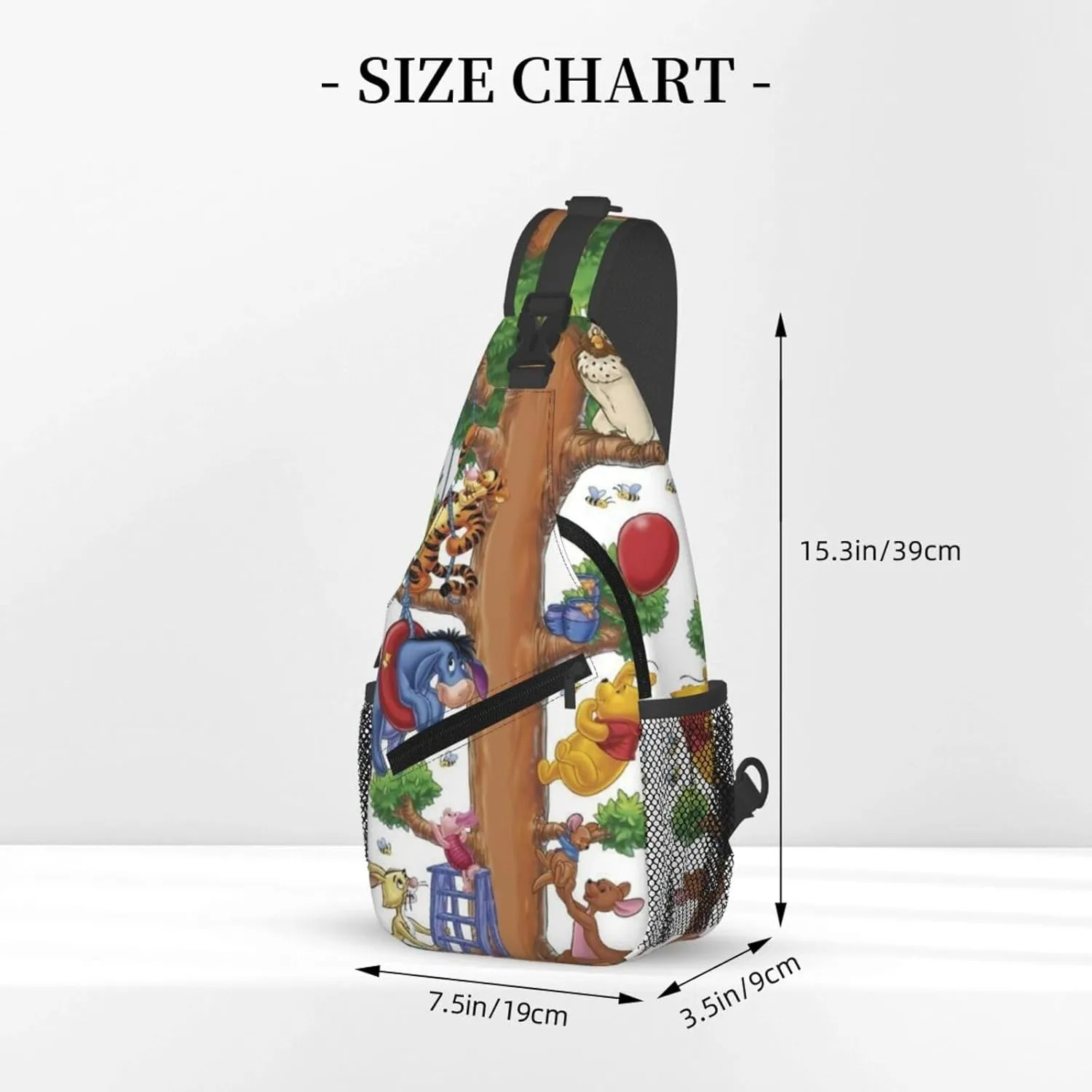 Win-nie The Pooh Crossbody Bag Sling Shoulder Bag for Outdoor Travel Sports Camping Hiking Shoulder Bags