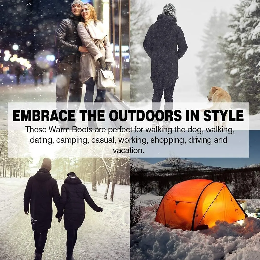 Winter Boots for Women - Soft Comfortable Faux Fur Mid Calf Winter Snow Boots Totes Boots Lace up Snow Boots Winter Boots with Insulated Black for Outdoor